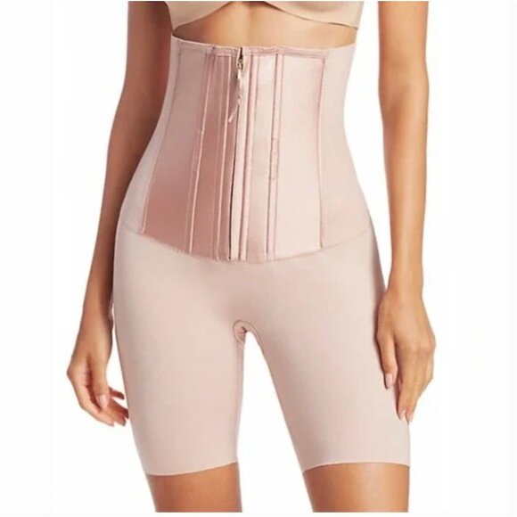 SPANX Other - Spanx Under Sculpture Corseted High Waist Shapewear Shorts Womens Medium Beige